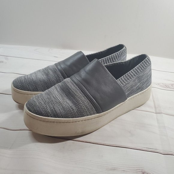Vince Sneakers 9.5M Womens Platform Gray Slip On Comfort Shoes - Picture 4 of 9